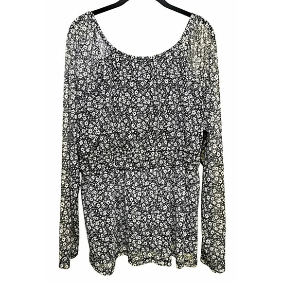 Daisy & Delilah Mesh Square Neck Top Size 3X - Picture 3 of 8